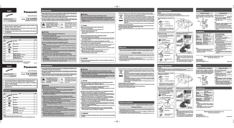 Panasonic CA-GA60N User manual Panasonic CA-GA60N User manual