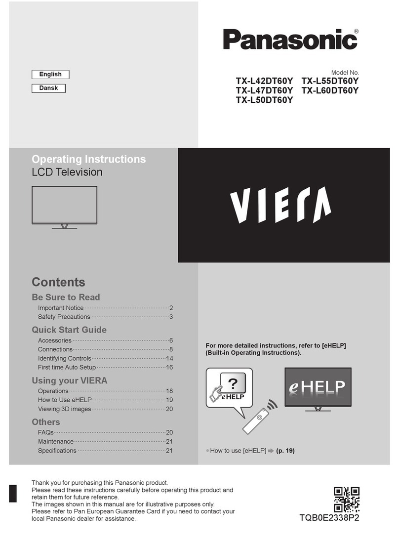Panasonic TXL60DT60Y User manual