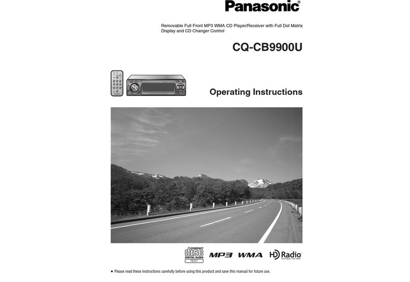 Panasonic CQCB9900U - AUTO RADIO/CD DECK User manual