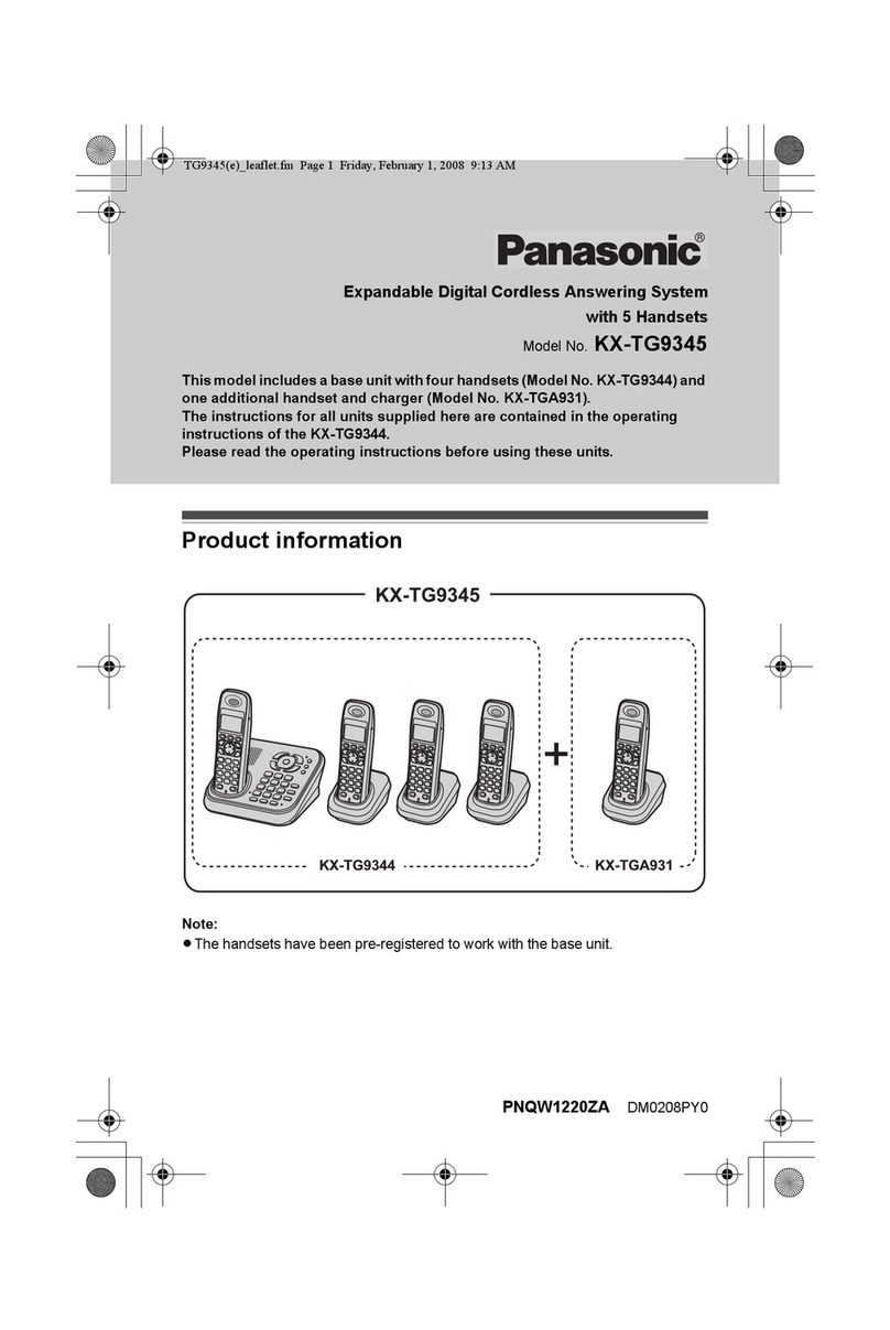 Panasonic KX-TG9345 User manual