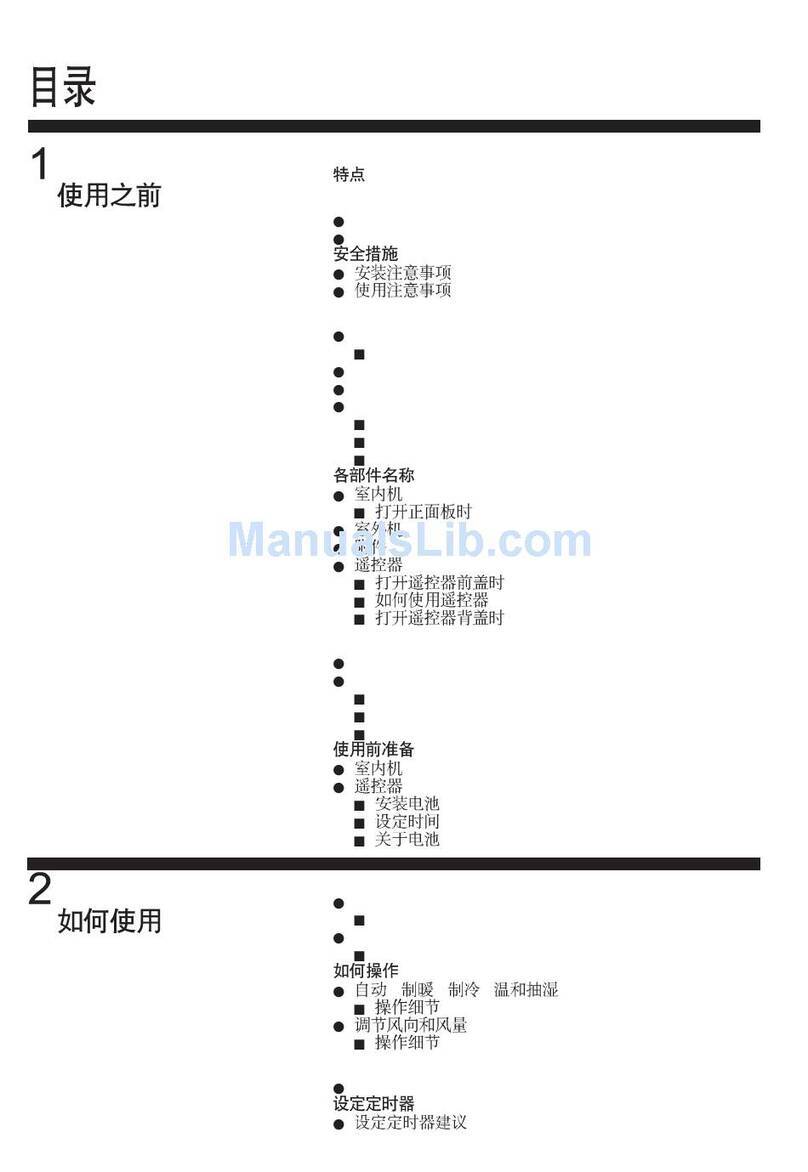 Panasonic CUA95KH User manual