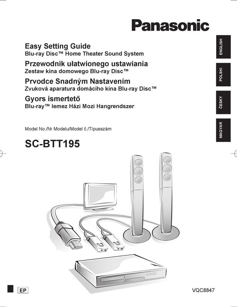 Panasonic SC-BTT195 Easy setting guide