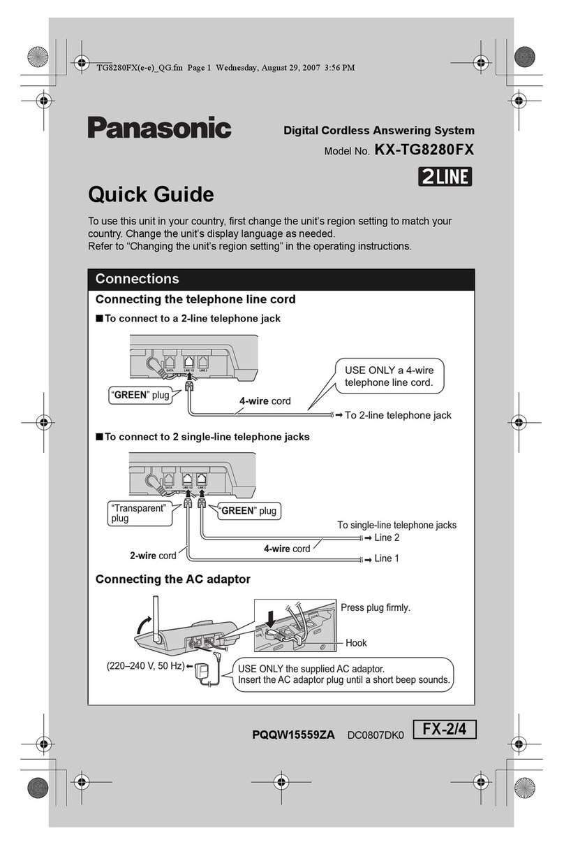 Panasonic KX-TG8280FX quick guide