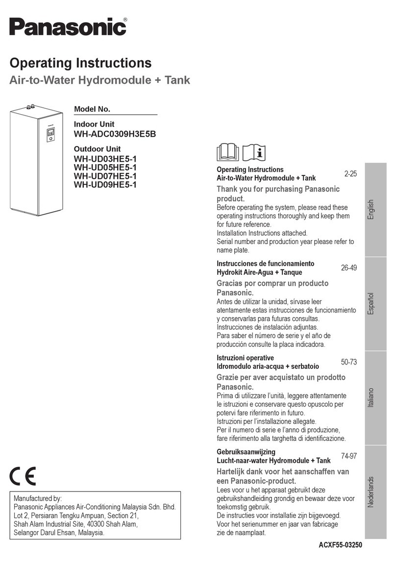 Panasonic WH-UD09HE5-1 operating instructions