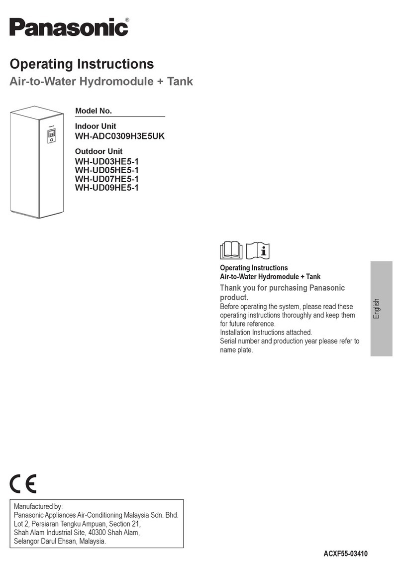 Panasonic WH-UD09HE5-1 operating instructions