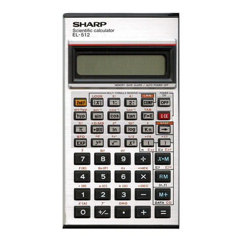 Sharp EL-512 User manual