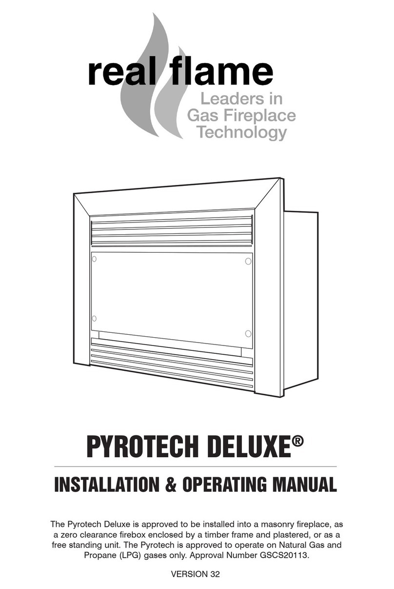 RealFlame PYROTECH DELUXE Installation instructions RealFlame PYROTECH DELUXE Installation instructions