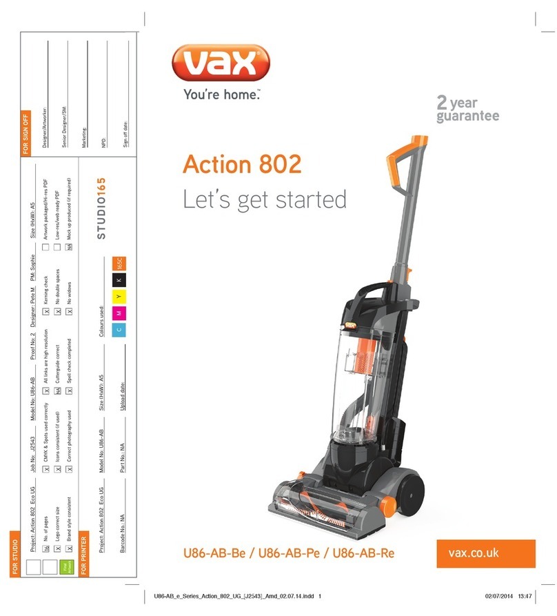 Vax action 802 U86-AB-Be Specification sheet