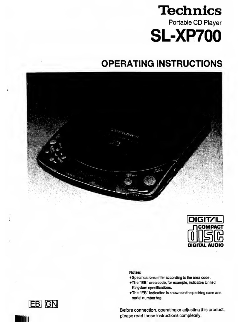 Technics SL-XP700 User manual