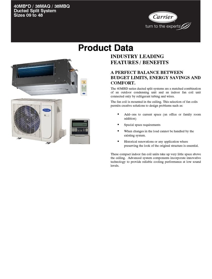 Carrier 40MBD Series Product data