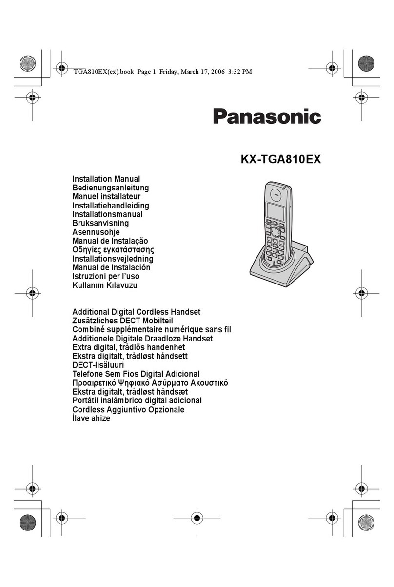 Panasonic KX-TGA810EX installation manual