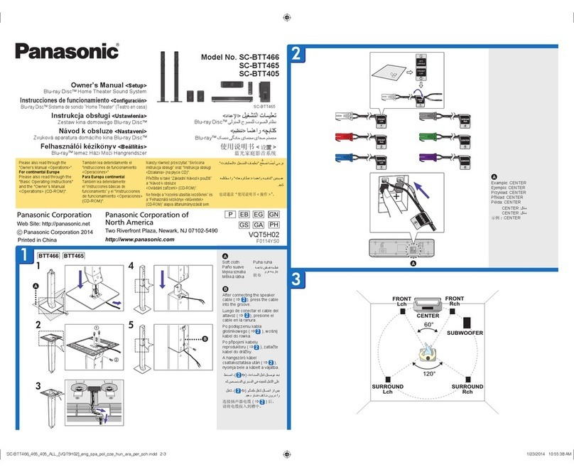 Panasonic SC-BTT405 owner's manual