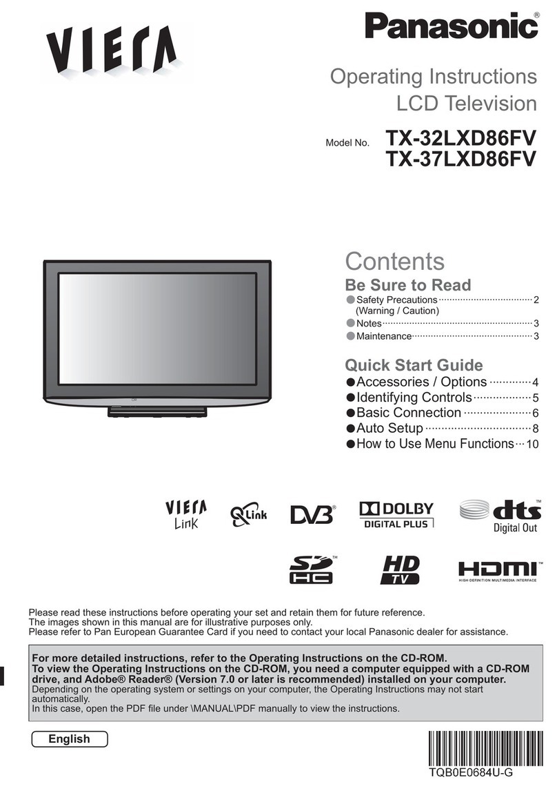 Panasonic TX-37LXD86FV User manual