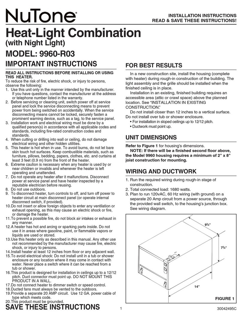 NuTone 9960-R03 User manual