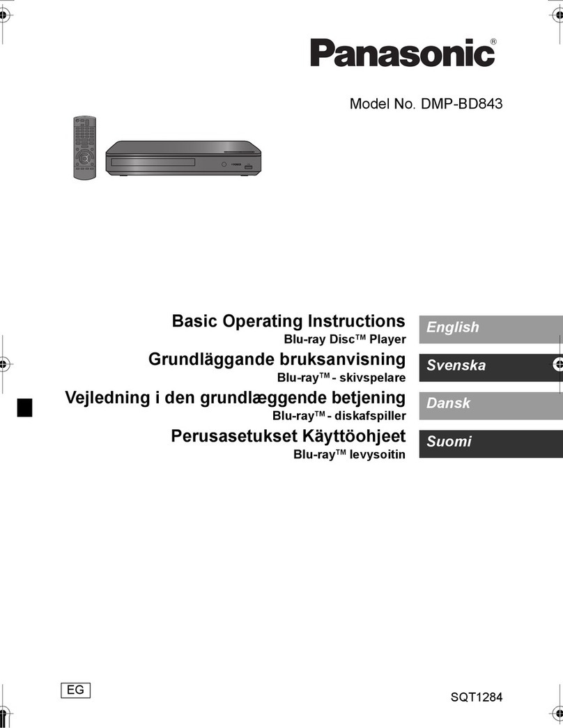 Panasonic DMP-BD843 Technical specifications