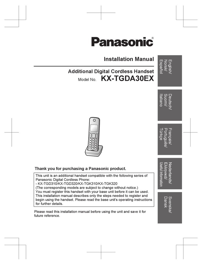 Panasonic KX-TGDA30EX installation manual