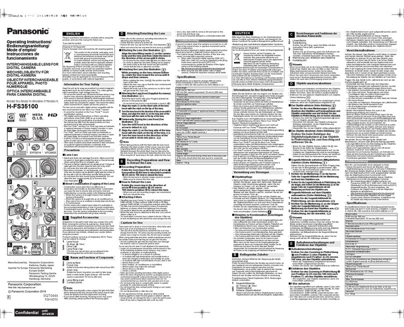 Panasonic H-FS35100 User manual