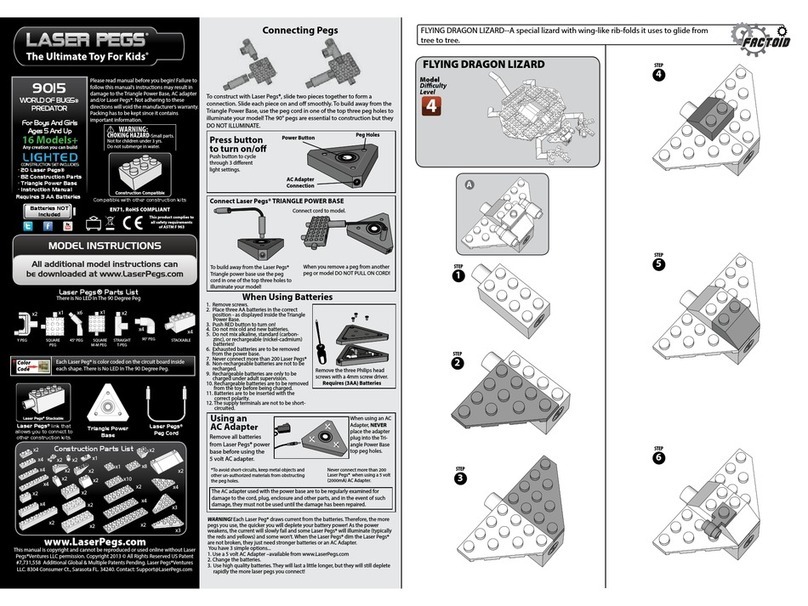 LaserPegs 9015 World of Bugs Predator User manual