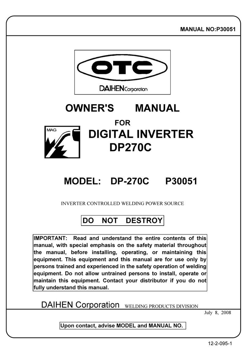 OTC DP270C owner's manual