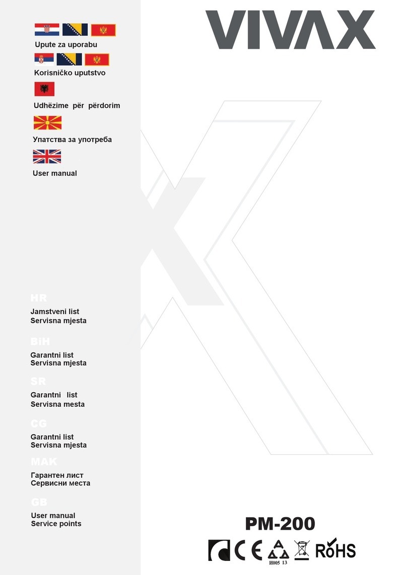 Vivax pm-200 user manual