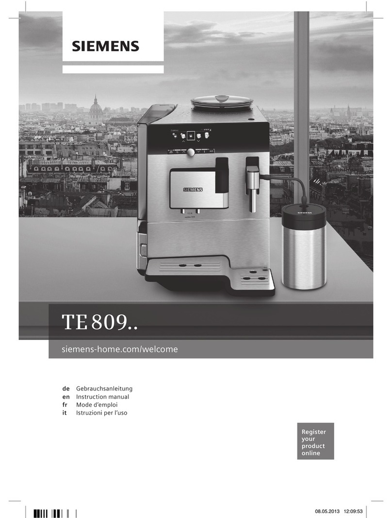 Siemens TE 809 Series instruction manual