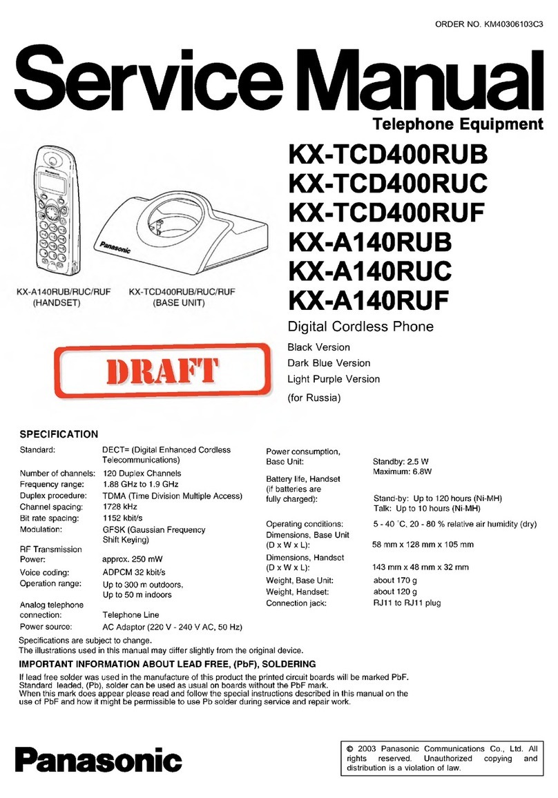 Panasonic KX-A140RUC User manual