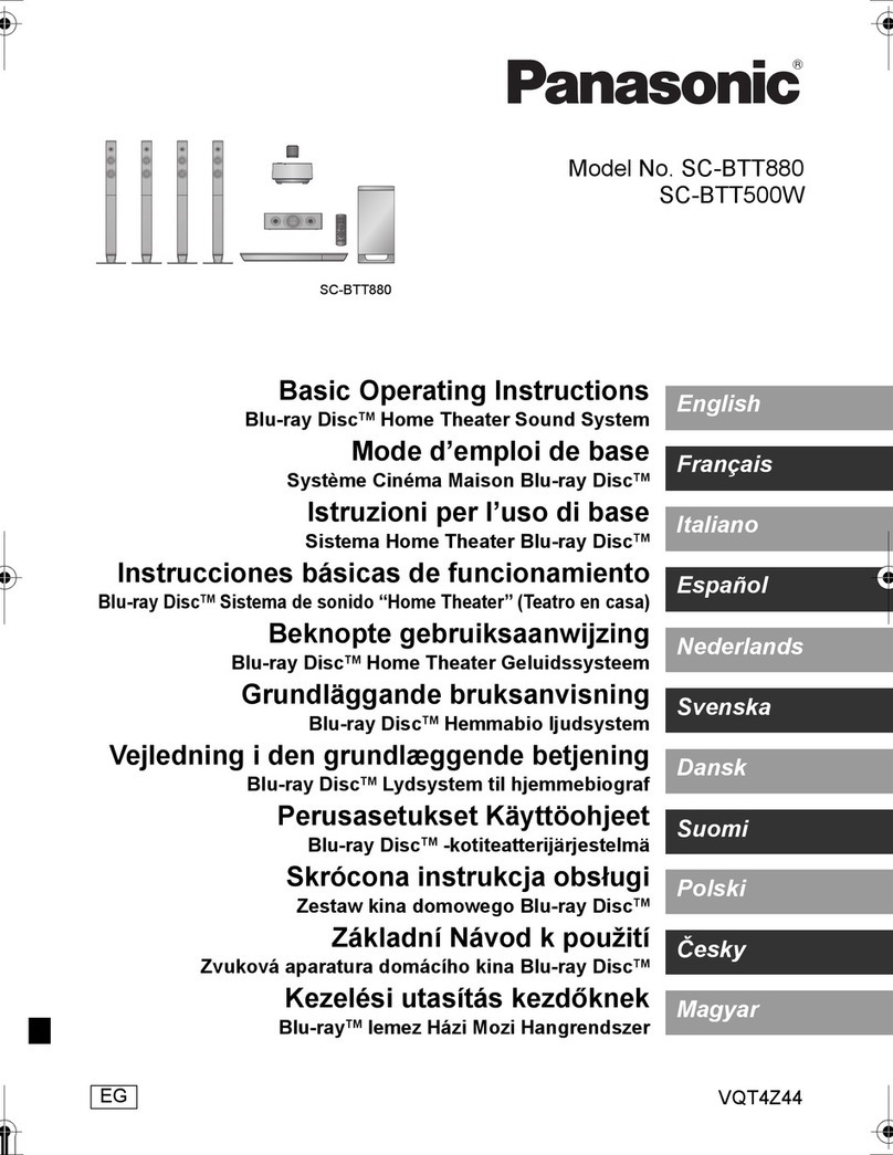 Panasonic SC-BTT880 Basic operating instructions Panasonic SC-BTT880 Basic operating instructions