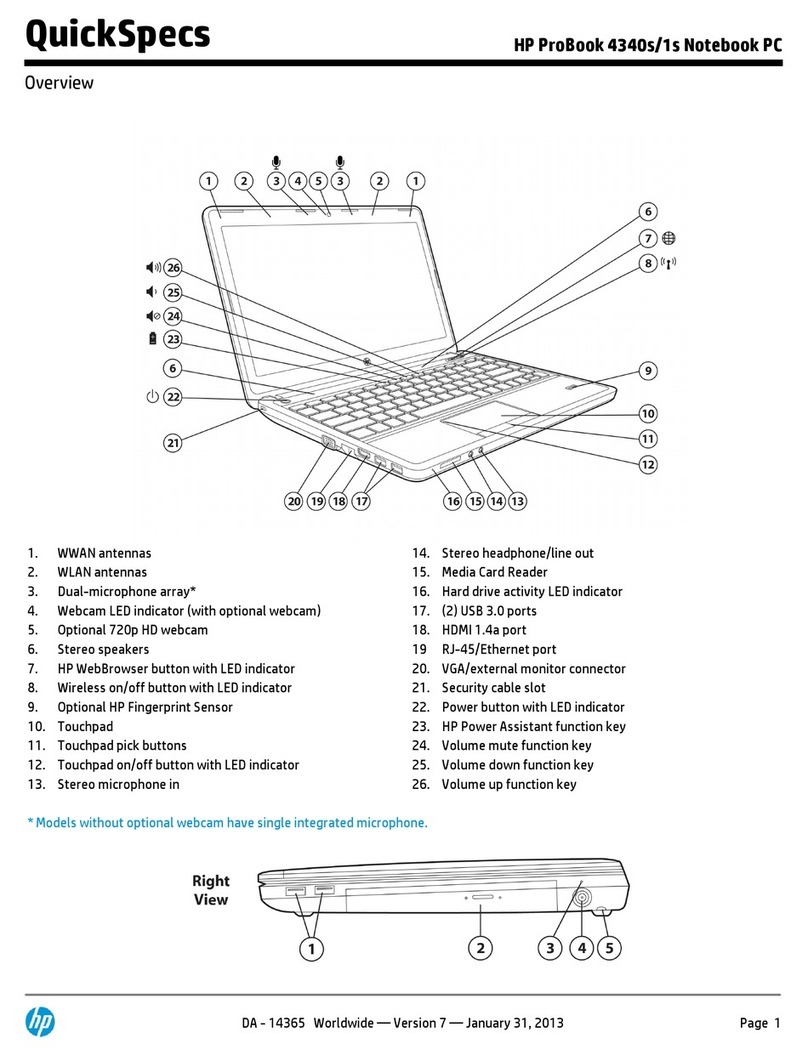 HP ProBook 4340s Quickspecs