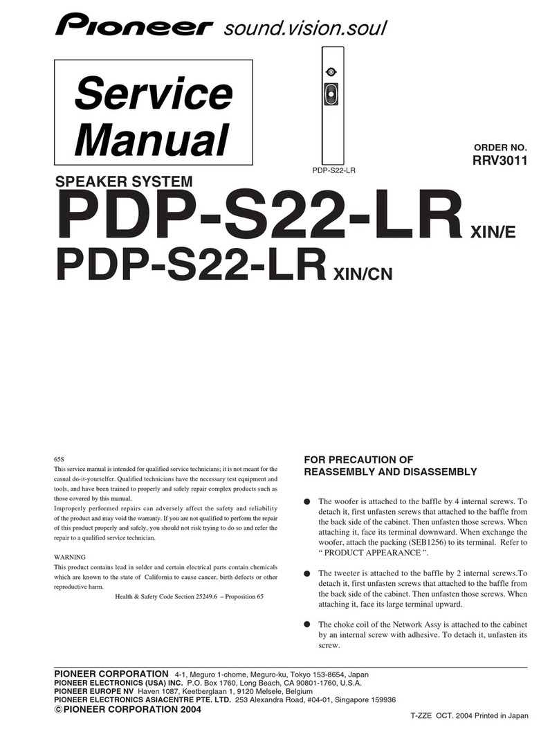 Pioneer PDP-S22-LR Service manual