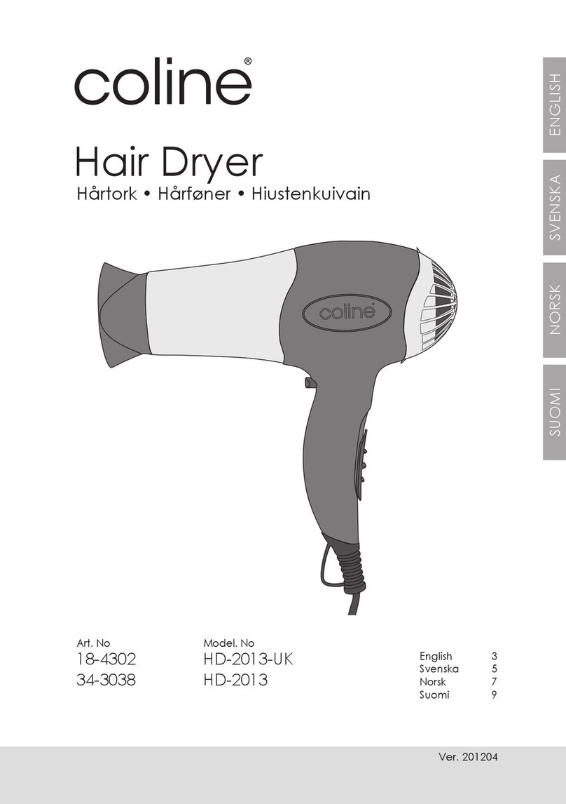Coline HD-2013-UK instruction manual