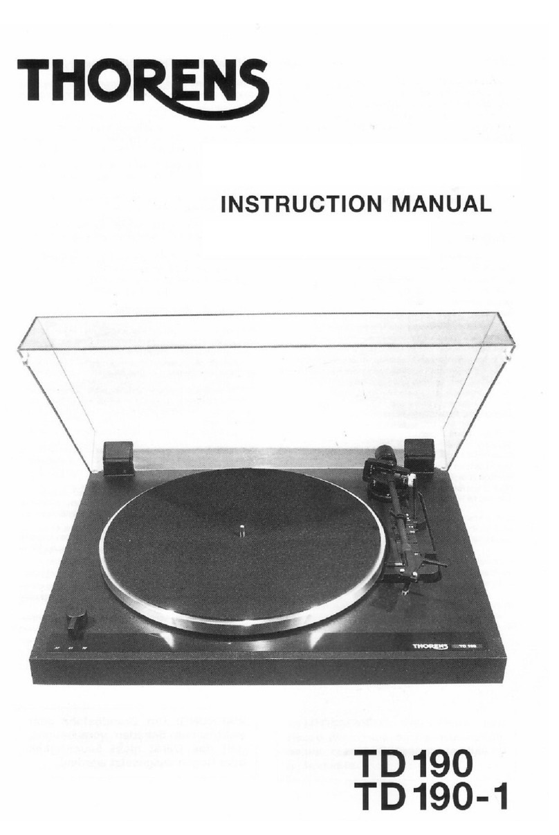 THORENS TP 190 User manual