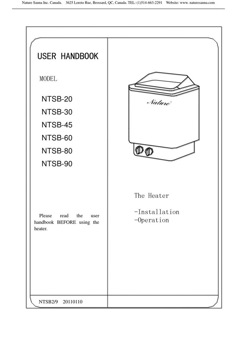 Nature sauna NTSB-20 User handbook