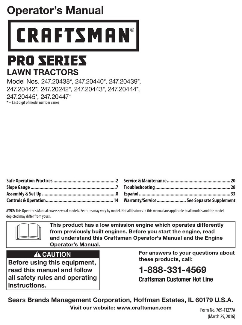 Craftsman 247.20438 SERIES Operator's manual
