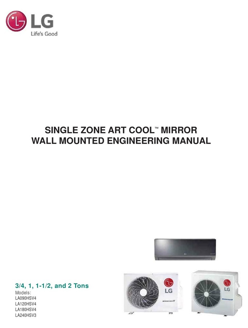LG ART COOL LA090HSV4 Installation and operation manual