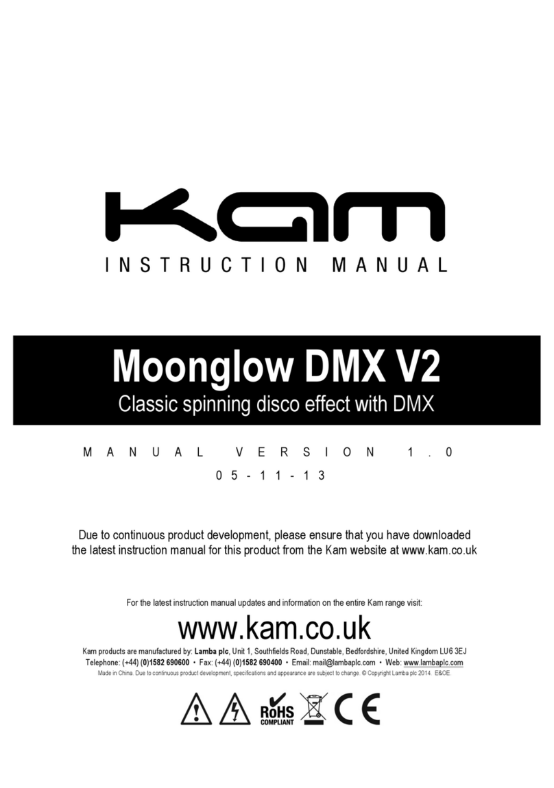 KAM Moonglow DMX V2 instruction manual