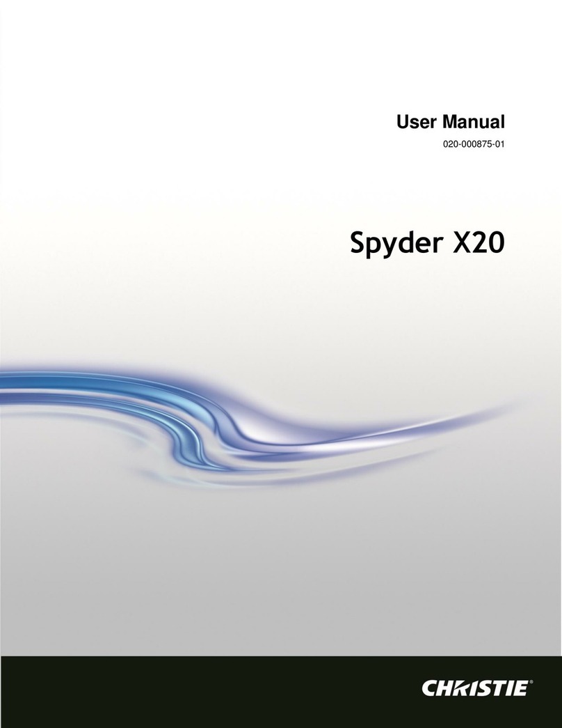 Christie Spyder X20 user manual