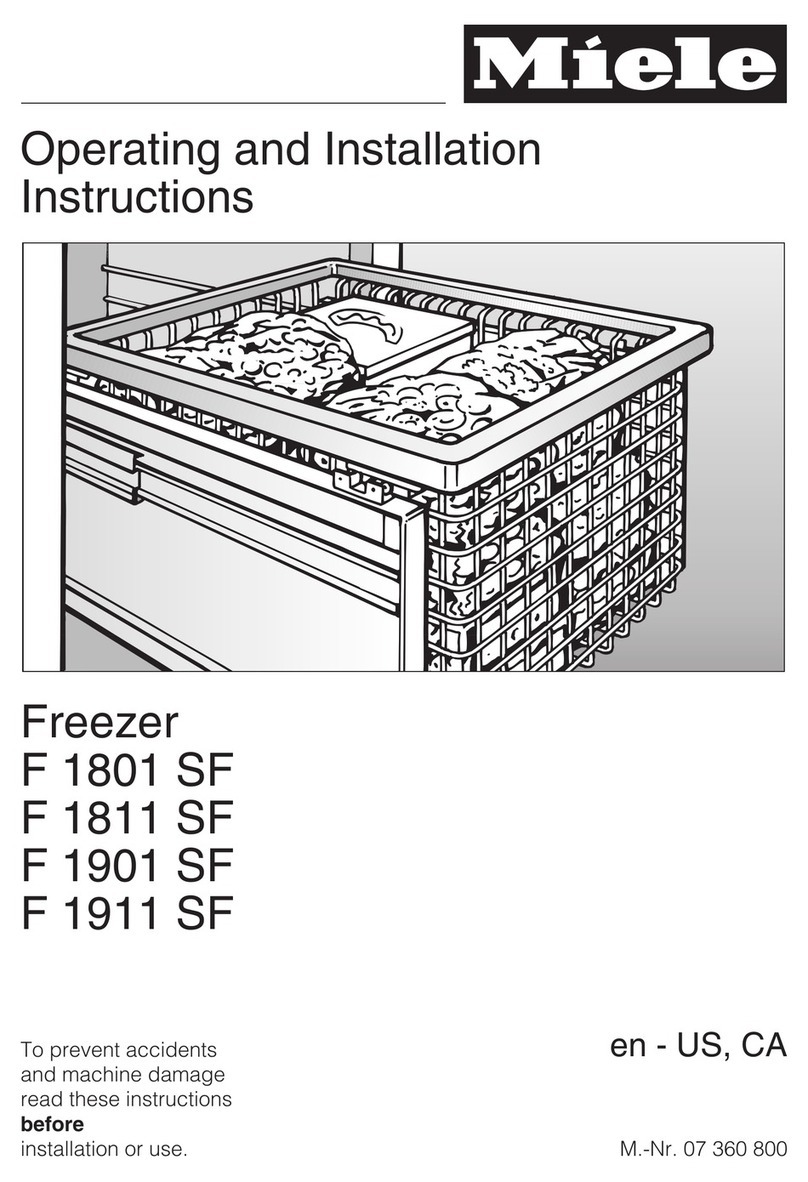 Miele F 1801 SF Operating and installation instructions