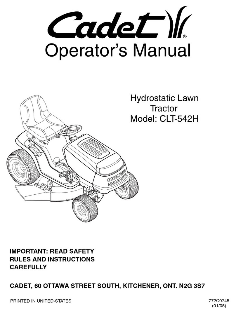 Cadet CLT-542H Operator's manual