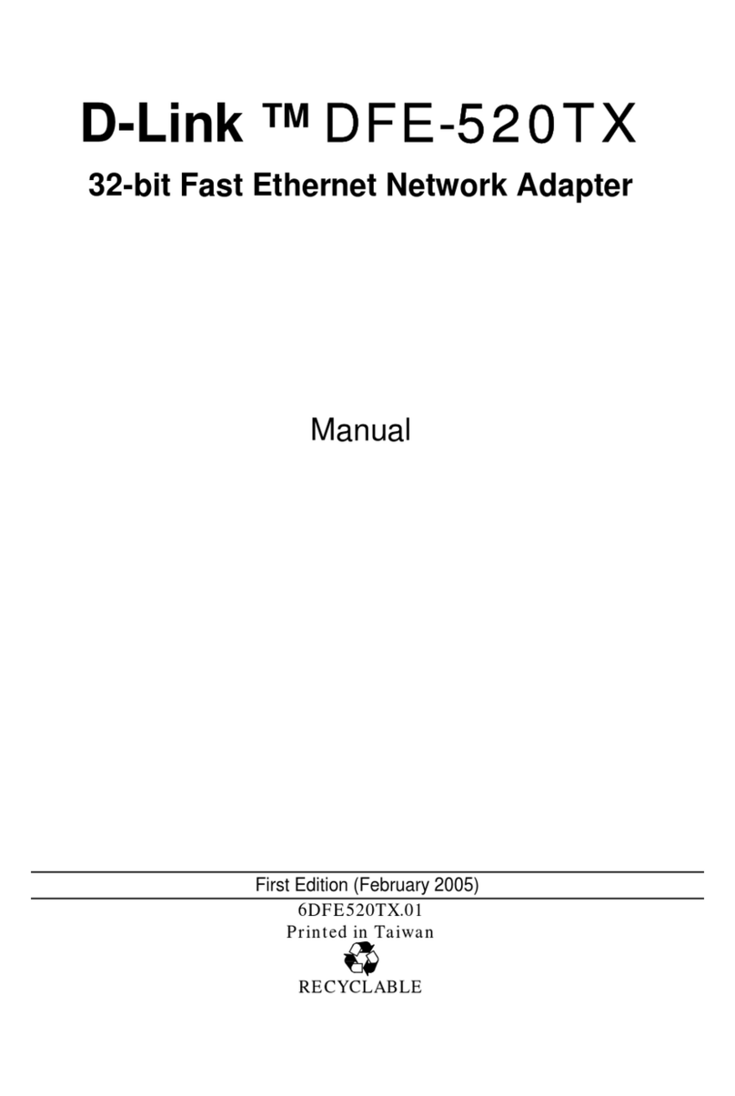 D-Link 32-bit PCI Fast Ethernet Network Adapter... User manual D-Link 32-bit PCI Fast Ethernet Network Adapter... User manual