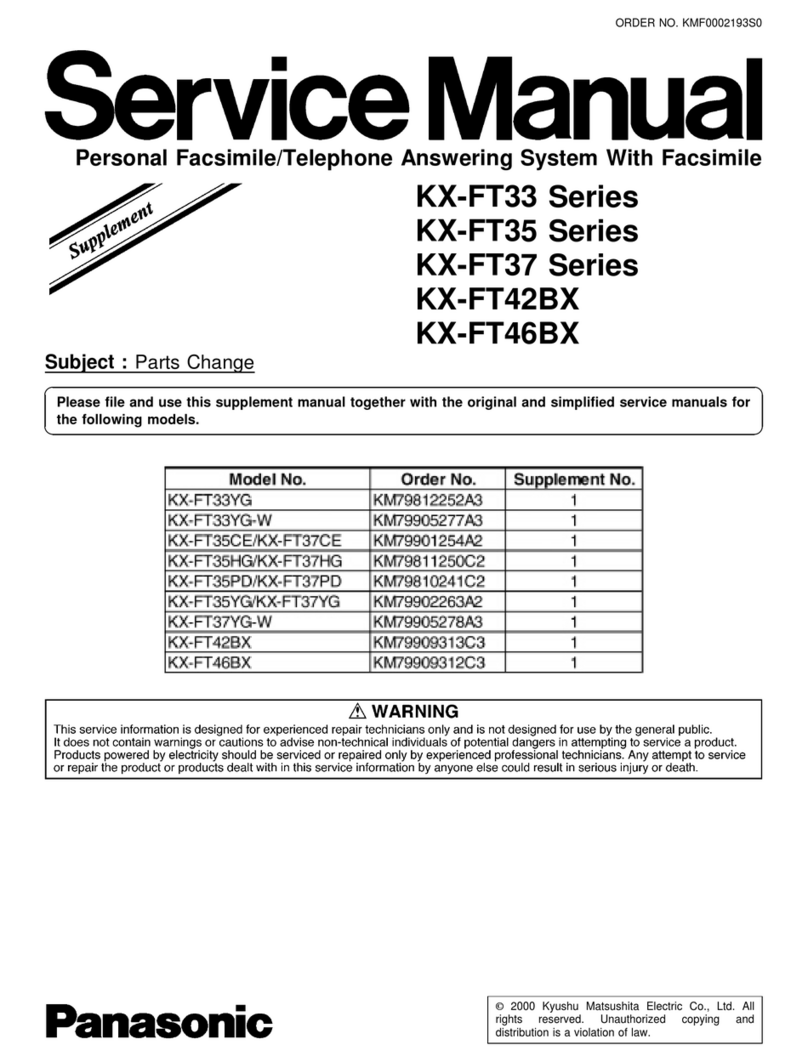 Panasonic KX-FT33 Series Service manual