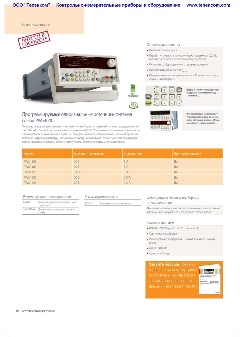 Tektronix PWS4000 Series User manual