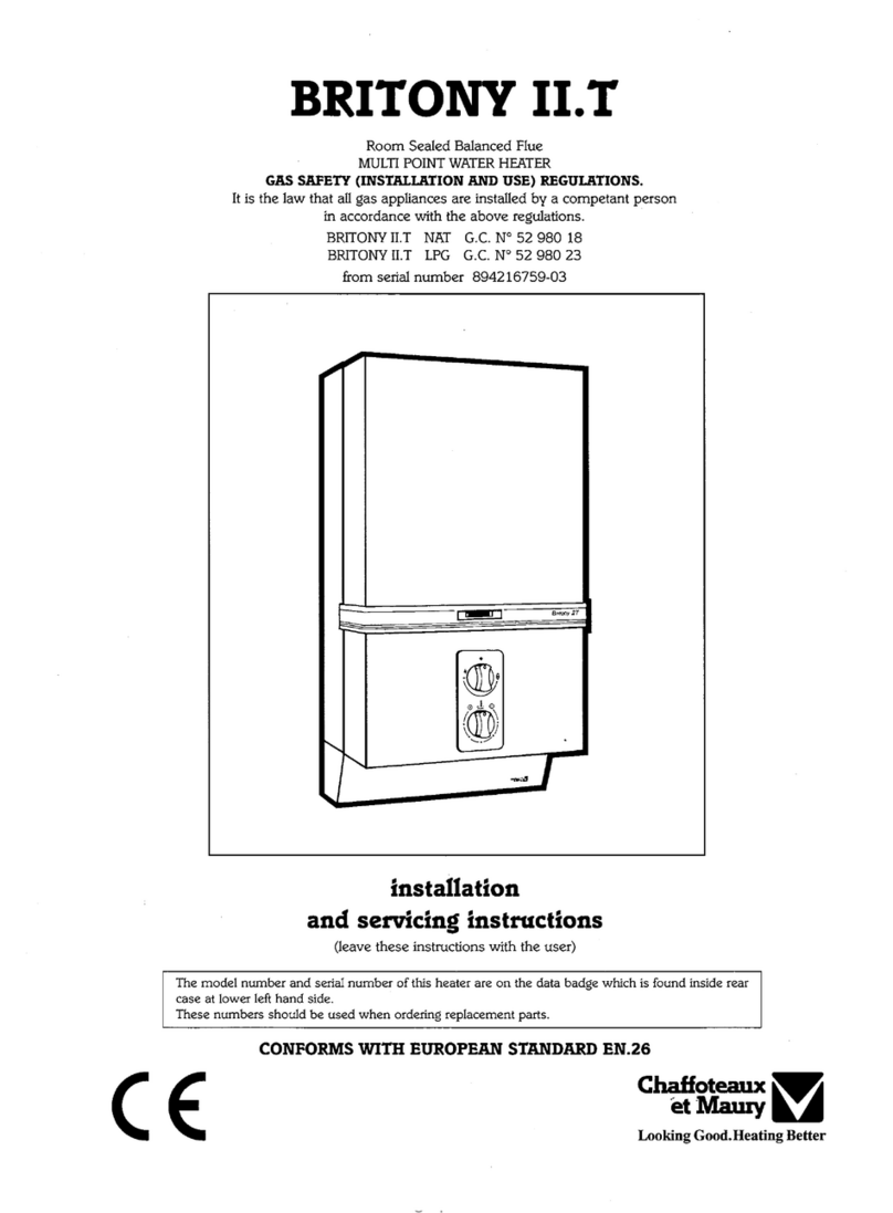 CHAFFOTEAUX Brittony II.T Installation and servicing instructions
