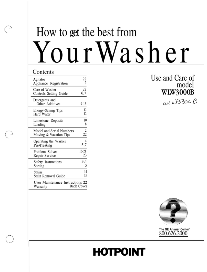 Hotpoint WLW3000B Installation instructions