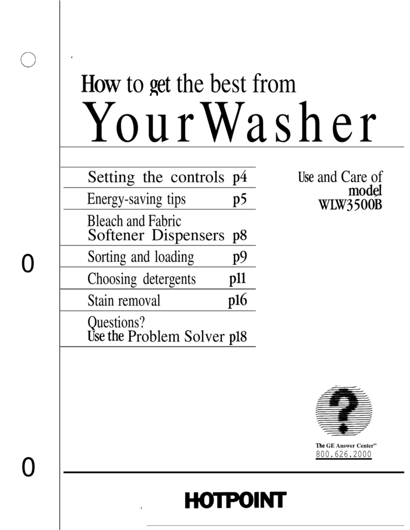 Hotpoint WLW3500B Use and care