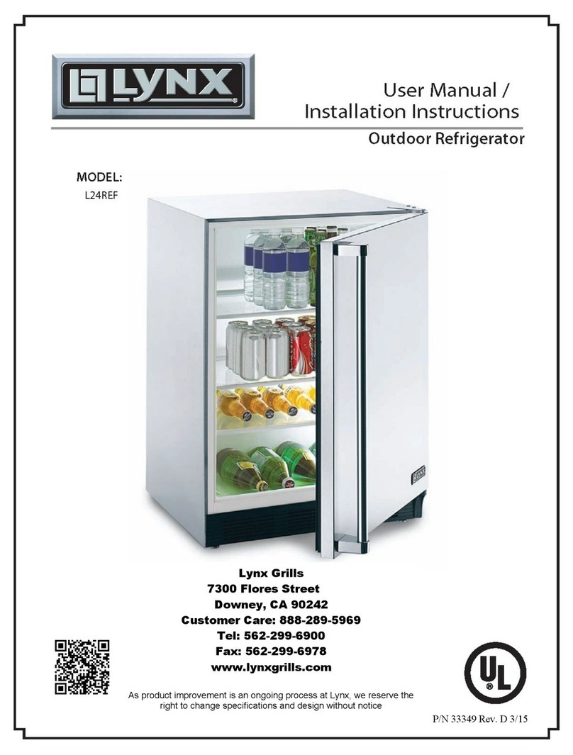 Lynx L24REF User's manual & installation instructions