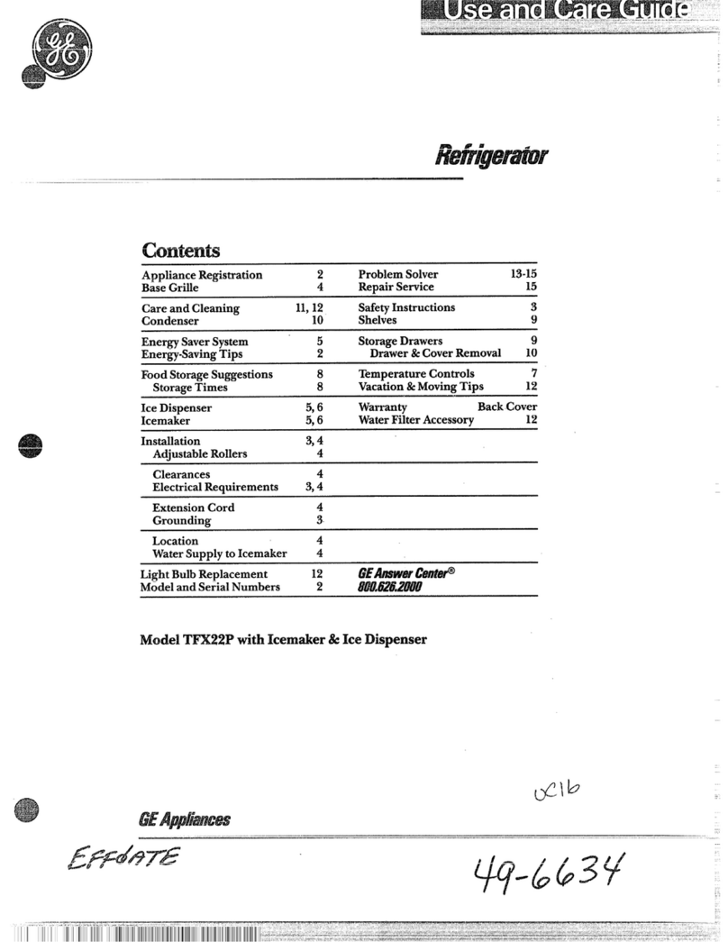 GEAppliances TFX22P Installation instructions