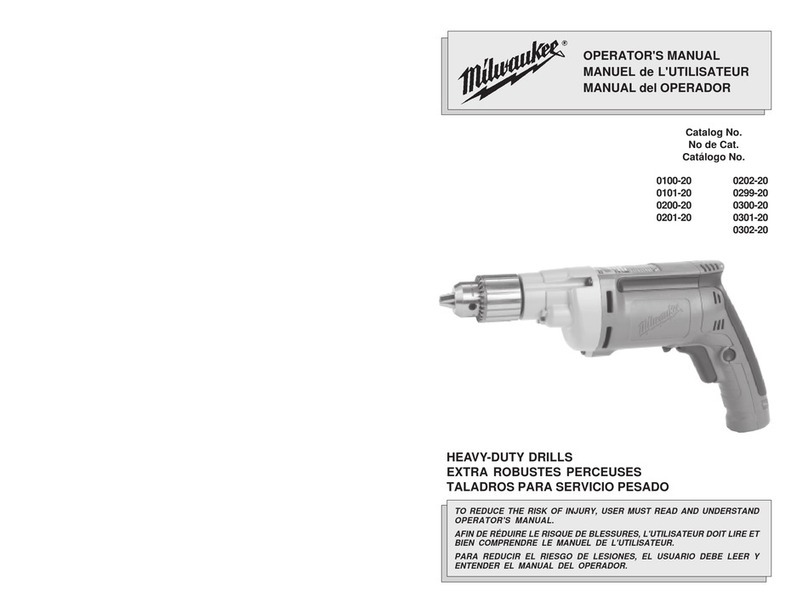 Milwaukee 0100-20 Operator's manual