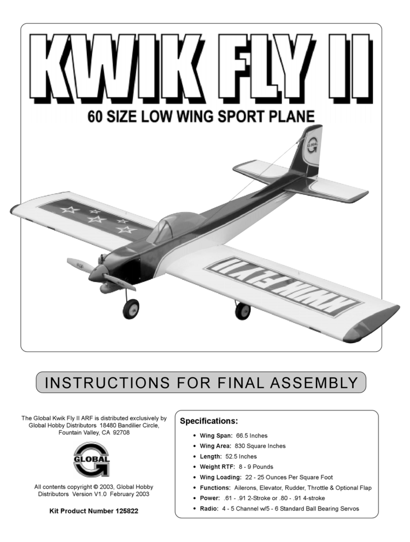 Global Hobby Kwik Fly II ARF Instructions for final assembly