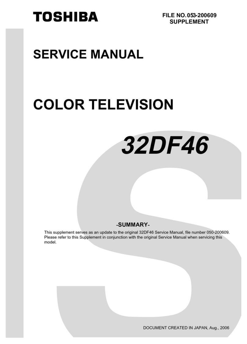 Toshiba 32DF46 - 32" CRT TV User manual