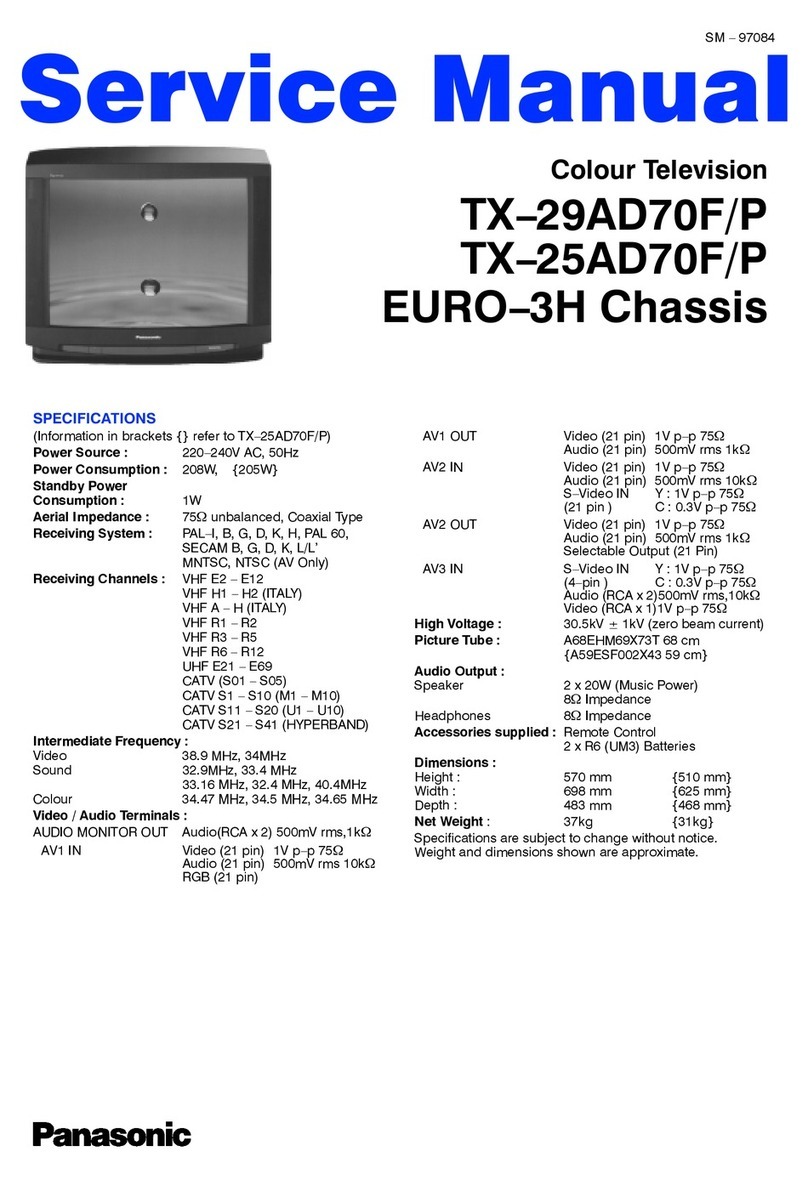 Panasonic TX-29AD70F/P User manual Panasonic TX-29AD70F/P User manual